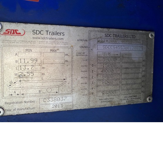 2013 SDC CURTAIN SIDER in Curtain Siders Trailers