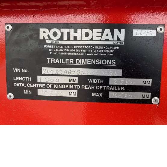 2023 Rothdean STEEL TIPPER in Tipper Trailers Trailers