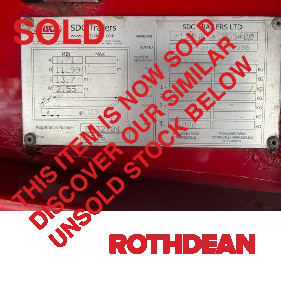 2016 SDC CURTAIN SIDER in Curtain Siders Trailers