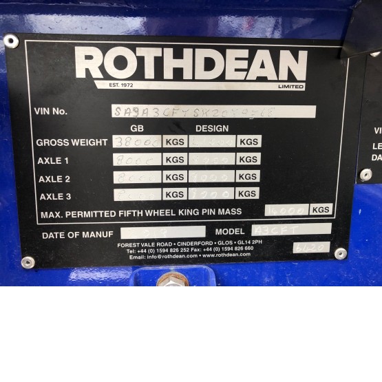 2019 Rothdean G.P.TANKER in Food & Chemical Tankers Trailers