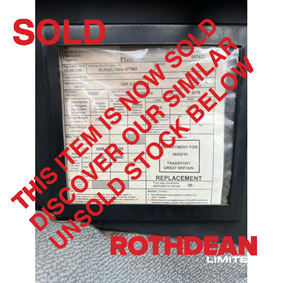 2019 DAF LF180 ROAD SWEEPER in Truck Mounted Sweepers