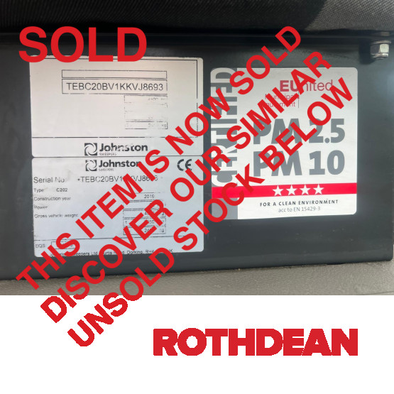 2020 JOHNSTON CX202 ROAD SWEEPER in Compact Sweepers