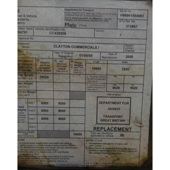 2009 CLAYTON Stainless Steel Milk Tanker in Food & Chemical Tankers Trailers