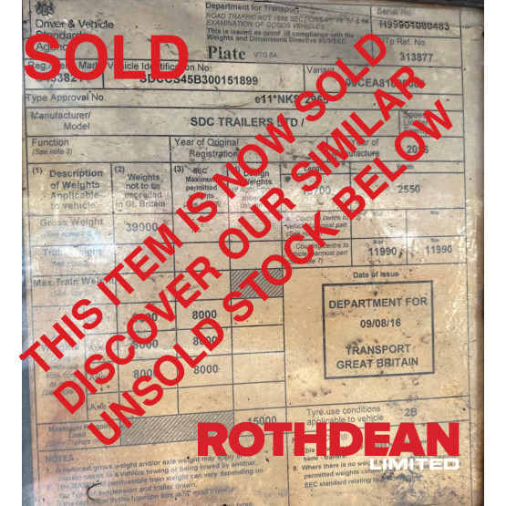 2016 SDC CURTAIN SIDER in Curtain Siders Trailers