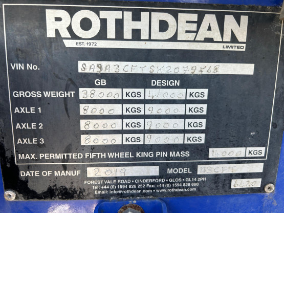 2019 Rothdean G.P.TANKER in Food & Chemical Tankers Trailers