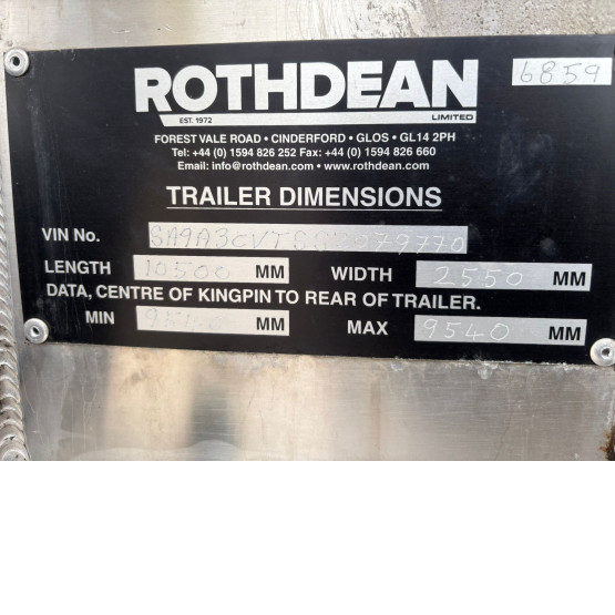 2025 ROTHDEAN  in Food & Chemical Tankers Trailers