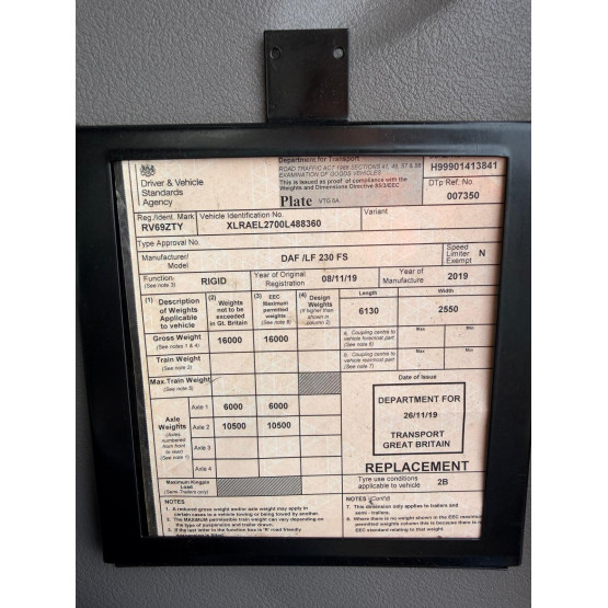 2019 DAF LF 230 in Truck Mounted Sweepers