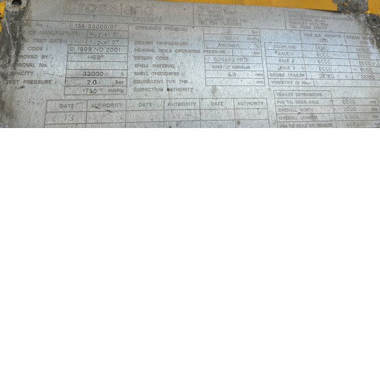 2007 Crossland ALUMINIUM WASTE DISPOSAL TANK in Vacuum Tankers Trailers
