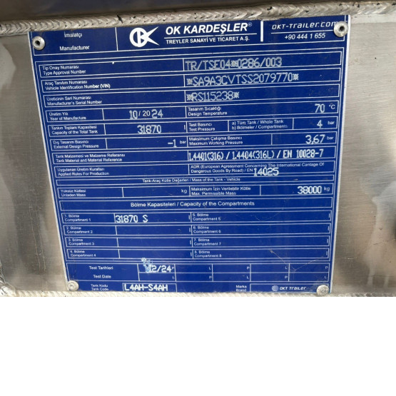 2025 ROTHDEAN  in Food & Chemical Tankers Trailers