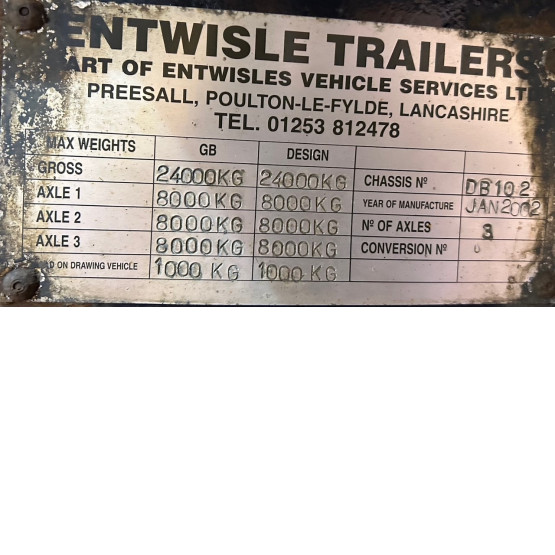 2002 ENTWISTLE DRAWBAR in Other Trailers