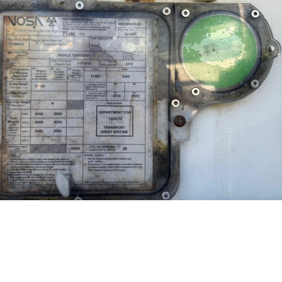 2010 WHALE MILD STEEL WASTE DISPOSAL TANK in Vacuum Tankers Trailers