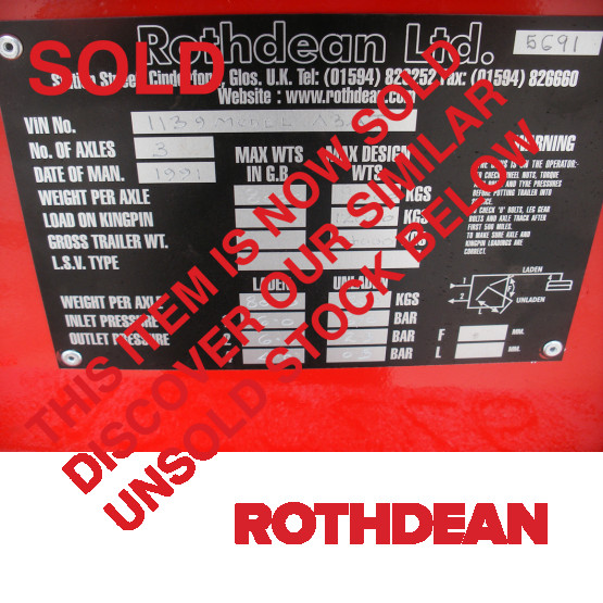 1992 Rothdean BULK in Tipper Trailers Trailers