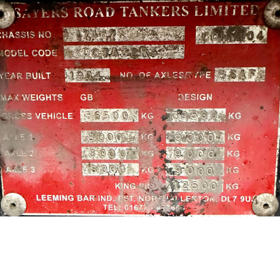 1994 SDC / VALLELEY  in Vacuum Tankers Trailers