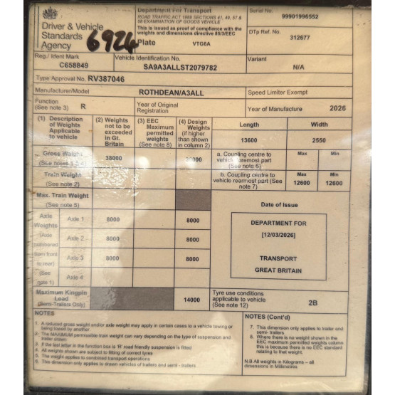 2026 Rothdean STEP FRAME LOWLOADER in Lowloaders Trailers