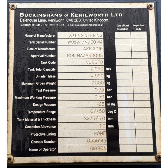 2016 IVECO Daily 70C17 in Tank Rigid Vehicles
