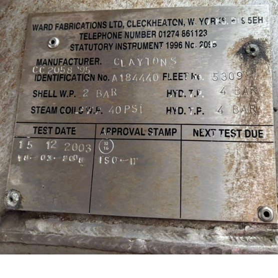 1995 Clayton  in Food & Chemical Tankers Trailers